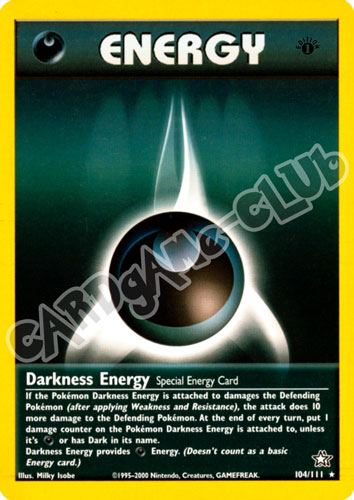 104 / 111 Darkness Energy rara 1st edition (EN) -NEAR MINT-