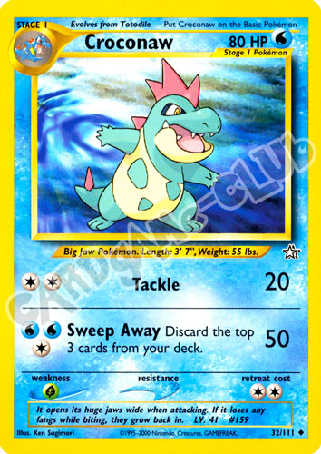 032 / 111 Croconaw Lv. 41 non comune unlimited (EN) -NEAR MINT-