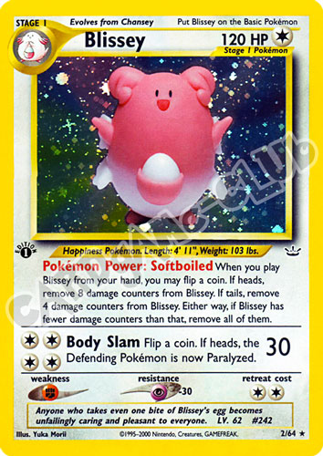 02 / 66 Blissey rara foil 1st edition (EN) -NEAR MINT-