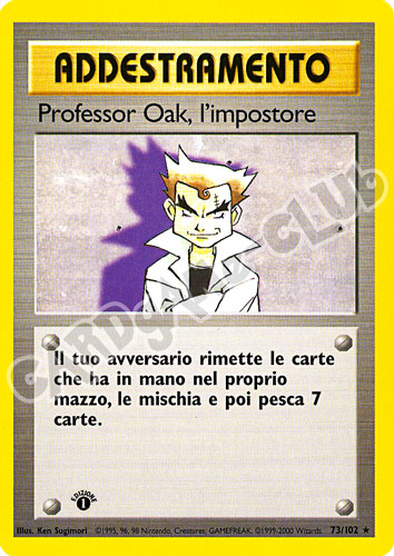 073 / 102 Professor Oak, l'impostore rara 1a edizione (IT) -NEAR MINT-