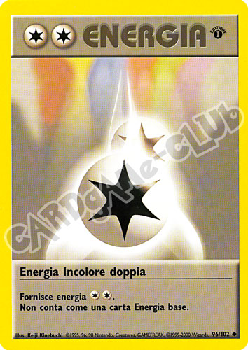 096 / 102 Energia Incolore Doppia non comune 1a edizione (IT) -NEAR MINT-