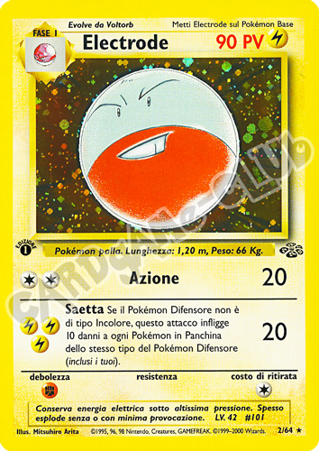 02 / 64 Electrode rara foil 1a edizione (IT) -NEAR MINT-