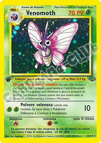 13 / 64 Venomoth rara foil 1a edizione (IT) -NEAR MINT-