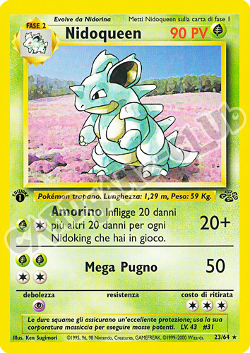 23 / 64 Nidoqueen rara 1a edizione (IT) -NEAR MINT-