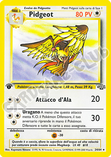 24 / 64 Pidgeot rara 1a edizione (IT) -NEAR MINT-