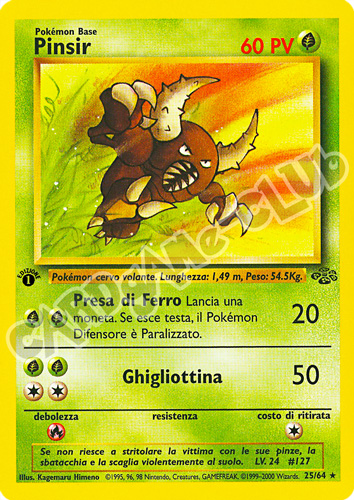 25 / 64 Pinsir rara 1a edizione (IT) -NEAR MINT-