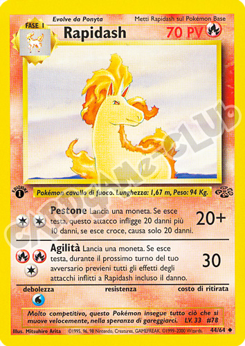 44 / 64 Rapidash non comune 1a edizione (IT) -NEAR MINT-