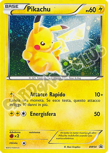 BW54 Pikachu rara foil (IT) -NEAR MINT-
