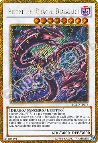 PGLD-IT016 Beelze dei Draghi Diabolici rara segreta oro unlimited (IT) -NEAR MINT-
