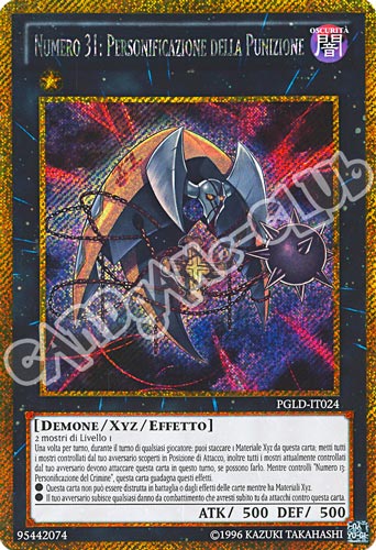 PGLD-IT024 Numero 31: Personificazione della Punizione rara segreta oro unlimited (IT) -NEAR MINT-