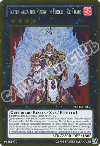 PGLD-IT045 Fratellanza del Pugno di Fuoco - Re Tigre rara oro unlimited (IT)  -GOOD-