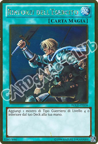 PGLD-IT058 Rinforzi dell'Esercito rara oro unlimited (IT) -NEAR MINT-