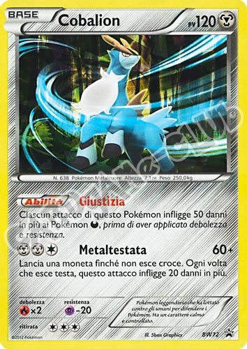 BW72 Cobalion rara foil (IT) -NEAR MINT-