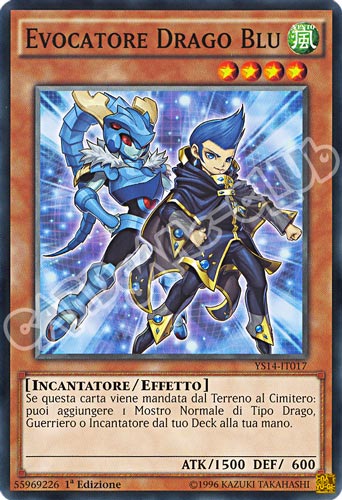 YS14-IT017 Evocatore Drago Blu comune 1a Edizione (IT) -NEAR MINT-