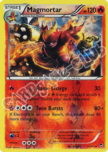 011 / 113 Magmortar rara foil reverse (EN) -NEAR MINT-