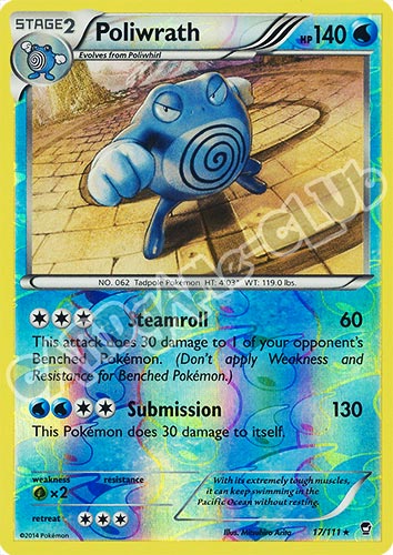 017 / 113 Poliwrath rara foil reverse (EN) -NEAR MINT-