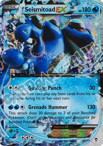 020 / 113 Seismitoad rara ex foil (EN) -NEAR MINT-