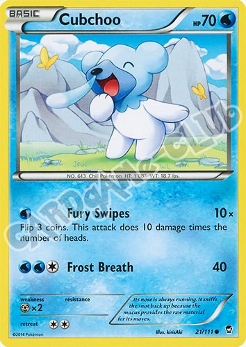 021 / 113 Cubchoo comune normale (EN) -NEAR MINT-