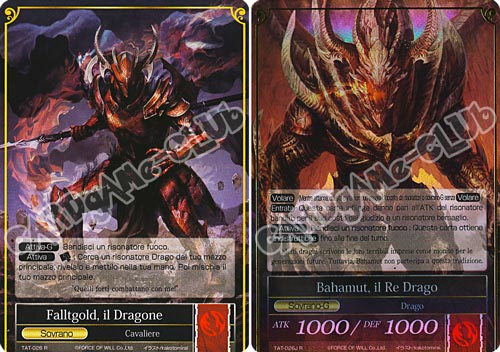 TAT1-IT026 Falltgold, il Dragone/Bahamut, il Re Drago rara normale/foil (IT) -NEAR MINT-