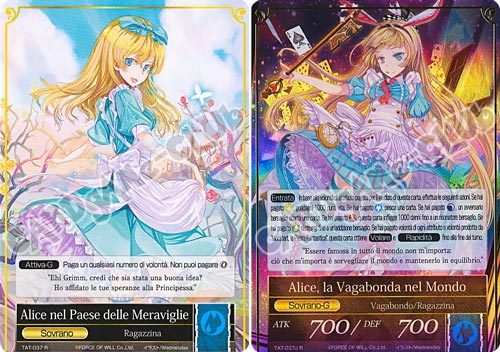 TAT1-IT037 Alice nel Paese delle Meraviglie/Alice la Vagabonda nel Mondo rara normale/foil (IT) -NEAR MINT-