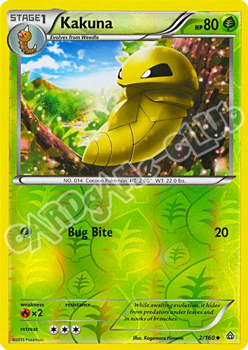 002 / 164 Kakuna non comune foil reverse (EN) -NEAR MINT-