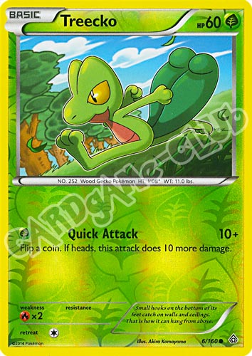 006 / 164 Treecko comune foil reverse (EN) -NEAR MINT-