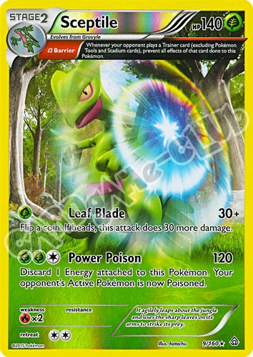 009 / 164 Sceptile rara foil reverse (EN) -NEAR MINT-