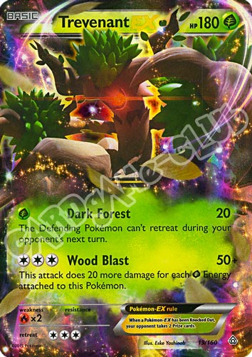 019 / 164 Trevenant EX rara ex foil (EN) -NEAR MINT-