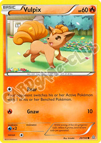 020 / 164 Vulpix comune normale (EN) -NEAR MINT-