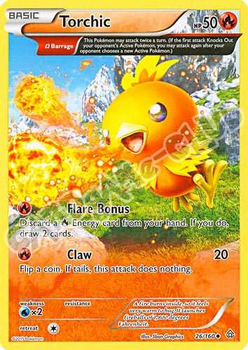 026 / 164 Torchic rara normale (EN) -NEAR MINT-