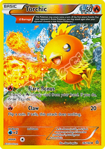 026 / 164 Torchic rara foil reverse (EN) -NEAR MINT-