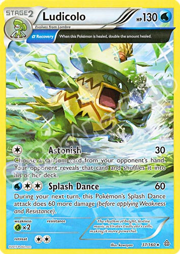 037 / 164 Ludicolo rara normale (EN) -NEAR MINT-