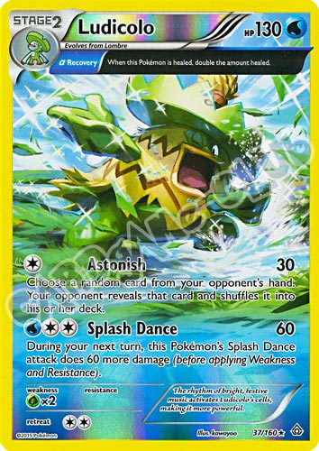 037 / 164 Ludicolo rara foil reverse (EN) -NEAR MINT-