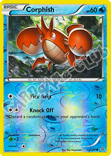 042 / 164 Corphish comune foil reverse (EN) -NEAR MINT-