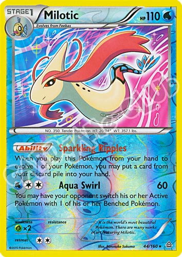 044 / 164 Milotic rara foil reverse (EN) -NEAR MINT-