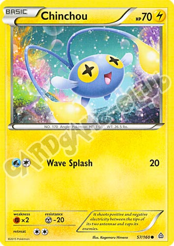 057 / 164 Chinchou comune normale (EN) -NEAR MINT-