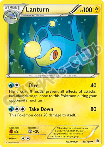 058 / 164 Lanturn non comune normale (EN) -NEAR MINT-