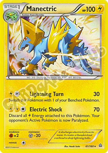 061 / 164 Manectric rara foil (EN) -NEAR MINT-