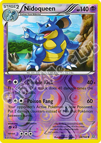 068 / 164 Nidoqueen non comune foil reverse (EN) -NEAR MINT-