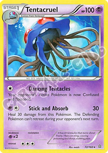 072 / 164 Tentacruel rara normale (EN) -NEAR MINT-