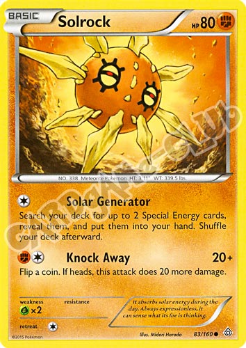 083 / 164 Solrock comune normale (EN) -NEAR MINT-