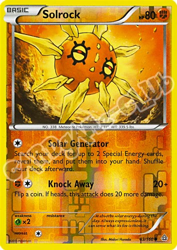 083 / 164 Solrock comune foil reverse (EN) -NEAR MINT-