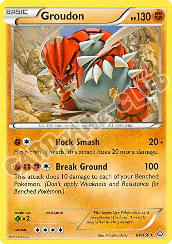 084 / 164 Groudon rara normale (EN) -NEAR MINT-