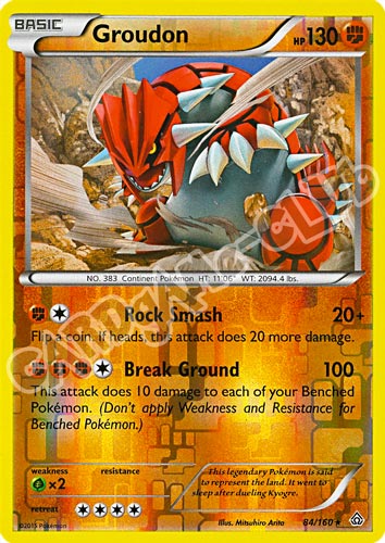084 / 164 Groudon rara foil reverse (EN) -NEAR MINT-