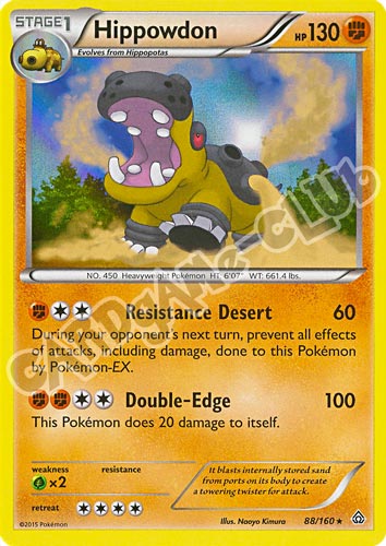 088 / 164 Hippowdon rara foil (EN) -NEAR MINT-