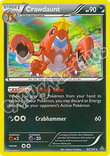 092 / 164 Crawdaunt rara foil (EN) -NEAR MINT-