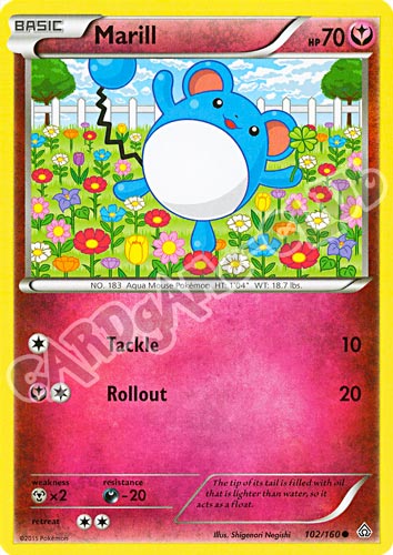 102 / 164 Marill comune normale (EN) -NEAR MINT-