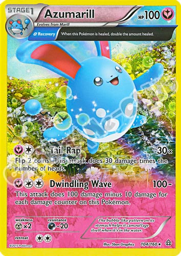 104 / 164 Azumarill rara foil (EN) -NEAR MINT-