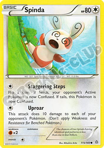 115/ 164 Spinda comune normale (EN) -NEAR MINT-