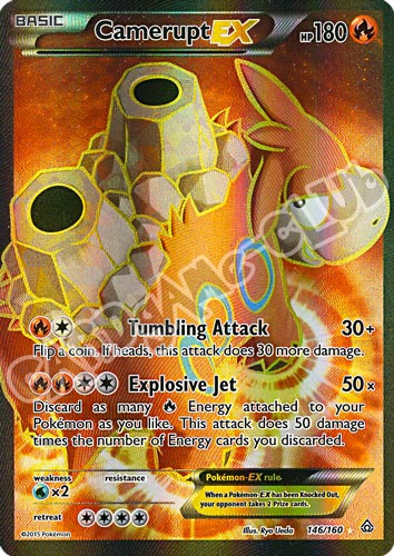 146 / 164 Camerupt EX rara segreta foil (EN) -NEAR MINT-